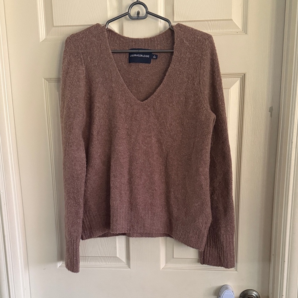 Calvin Klein jeans V-Neck Sweater light pink